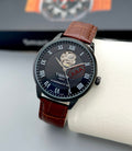 Tissot - Gentleman Powermatic 80 ( Black Dial with Brown Leather Belt).
