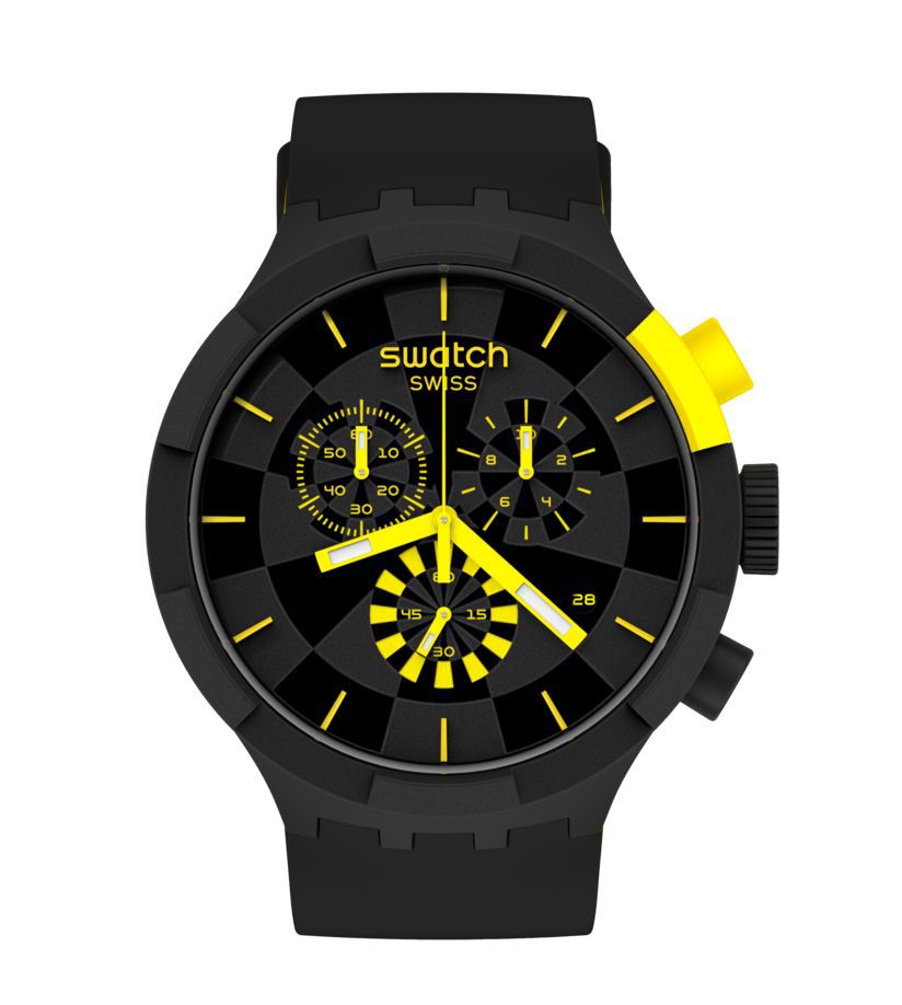 Swatch Big Bold Chrono Checkpoint Yellow  (Model No SB02B403).
