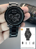 AX Armani Exchange AX1721 - bold black stainless steel case and bracelet