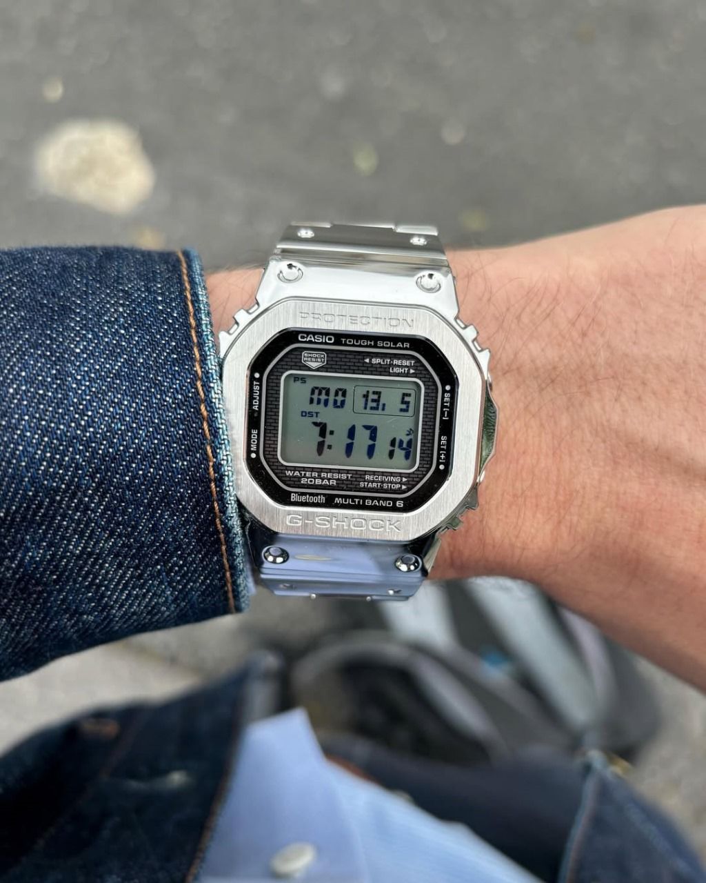 Casio G Shock Vintage Watch- Silver Chain
